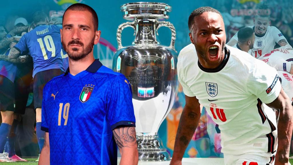 Bonucci y Sterling, en un fotomontaje