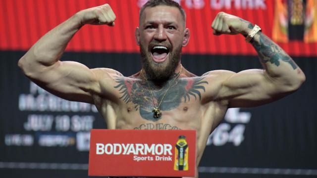 Conor McGregor, durante el pesaje de la UFC 264