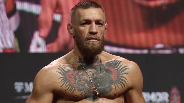 Conor McGregor, durante el pesaje de la UFC 264