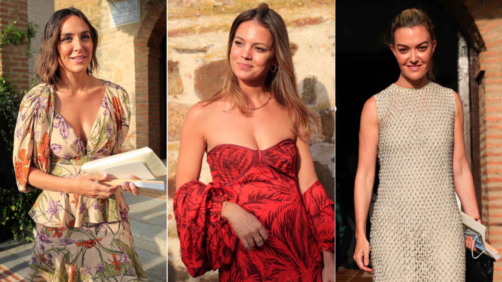 Tamara Falcó, Isabelle Junot y Marta Ortega en la boda de Felipe Cortina y Amelia Millán.
