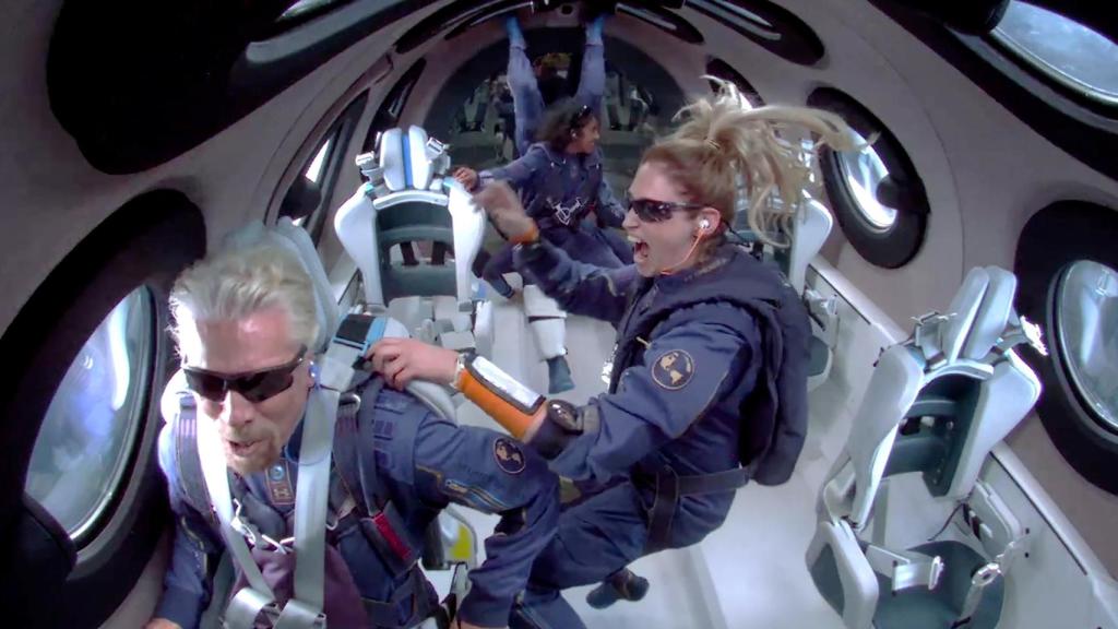 Ingravidez a bordo de la VSS Unity