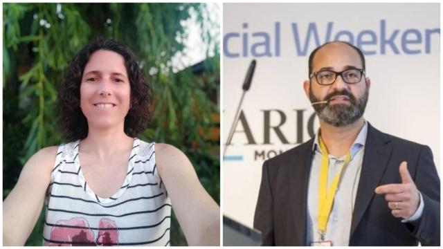 Pilar, ingieniera técnica agrónoma, de Zaragoza (izquierda) y Jesús, ingeniero informático, de Santander (derecha).