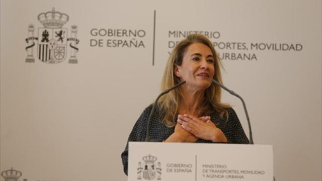 Raquel Sánchez en sus primeros momentos como ministra.