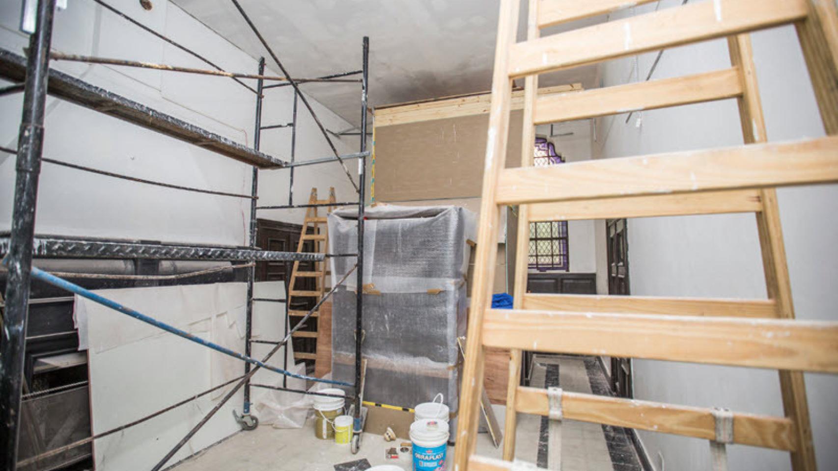 Interior de una vivienda en rehabilitación.