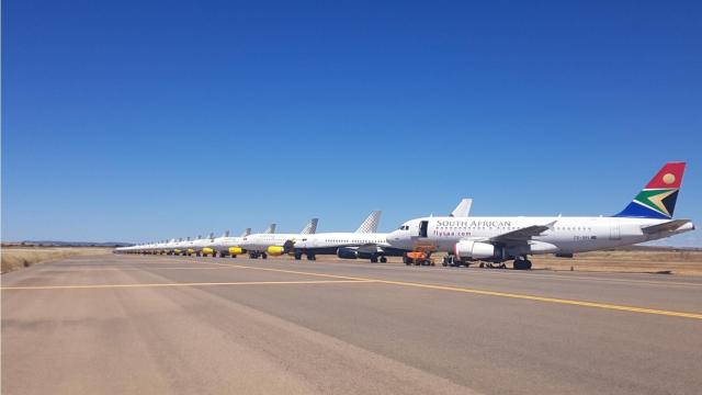 Zona de parking del Aeropuerto de Ciudad Real. Foto: CRIA