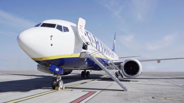 Un avión de la compañía irlandesa Ryanair.