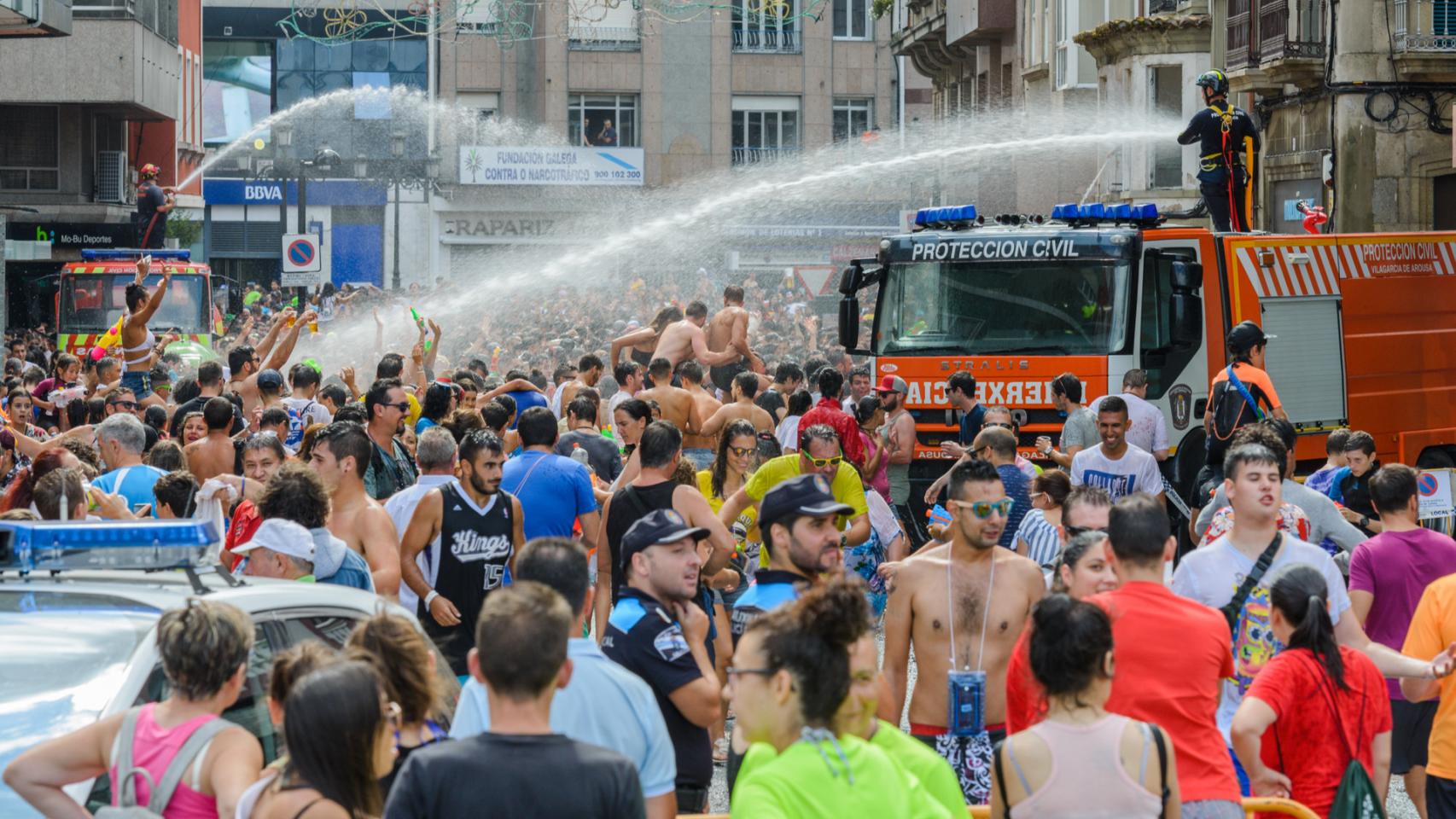 Imagen de archivo de la Fiesta del agua de Vilagarcía de Arousa