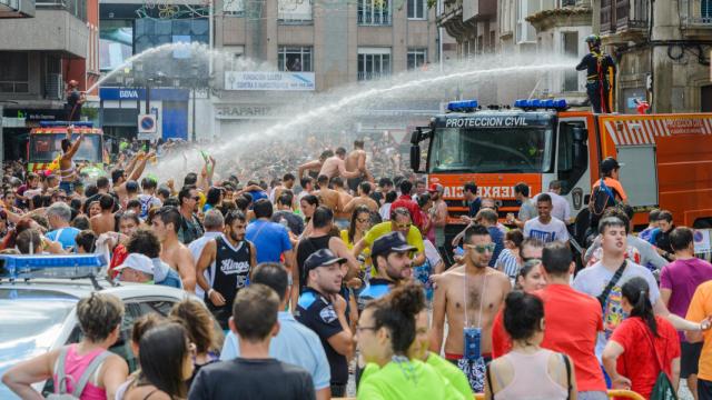 Imagen de archivo de la Fiesta del agua de Vilagarcía de Arousa
