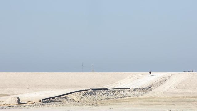 La balsa de los fosfoyesos de Huelva.