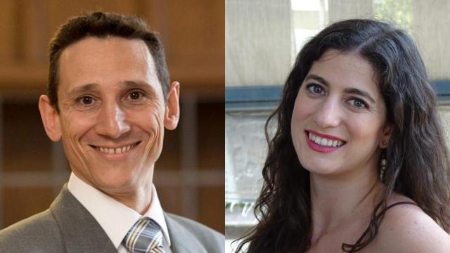 Pepe Giménez y Alba Olivares, doctores en Matemáticas.