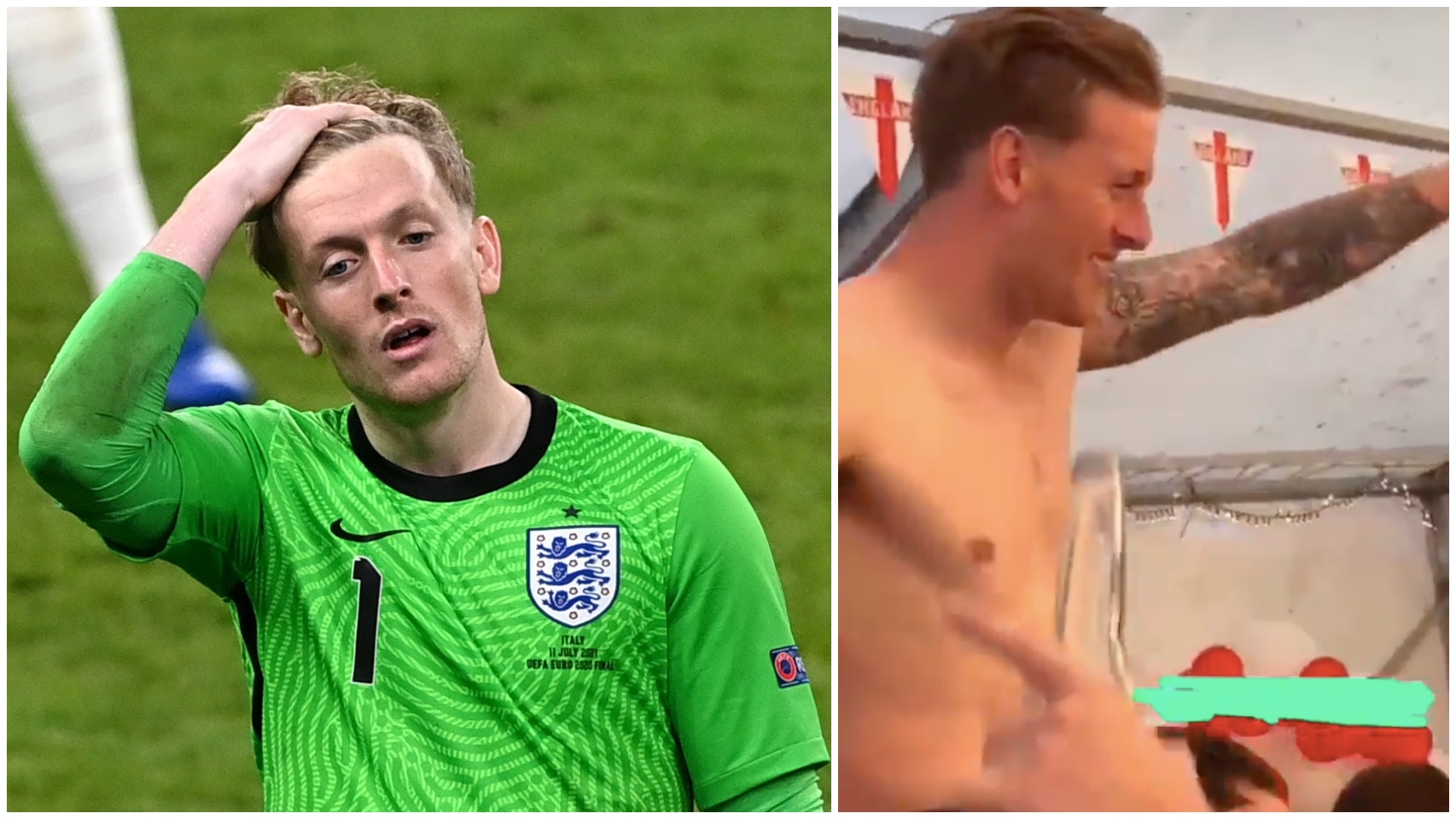 Jordan Pickford, de fiesta
