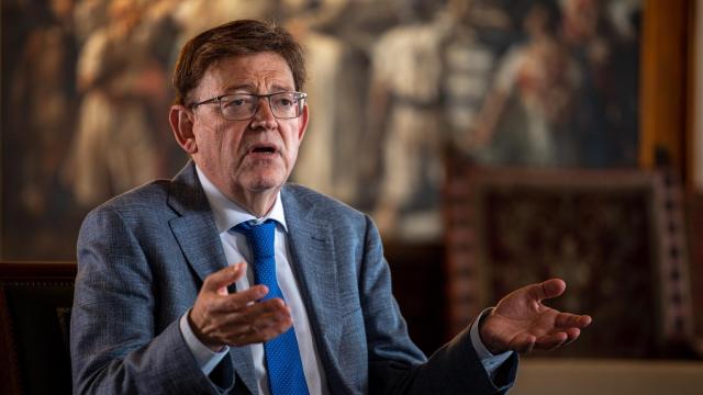 Ximo Puig, durante la entrevista.