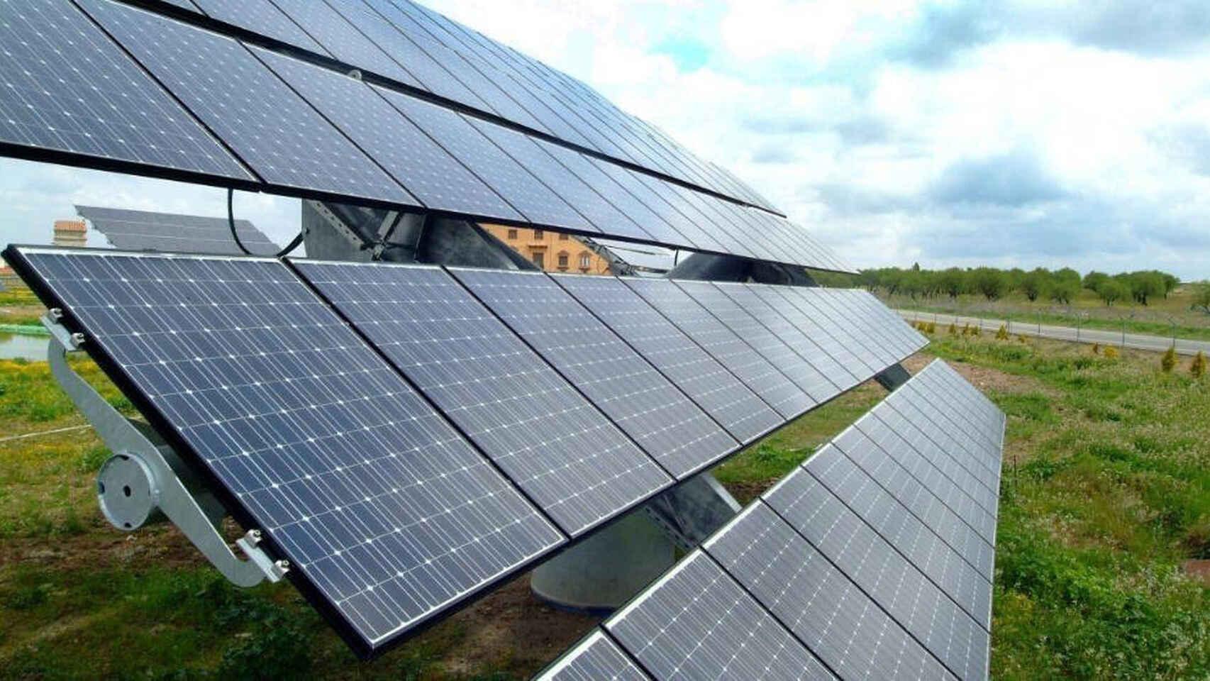 Imagen de archivo de un parque solar.