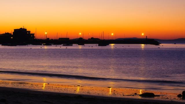 Atardecer en la playa de Aguete
