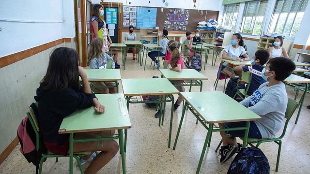 Un aula de un colegio de la Comunidad Valenciana, durante el curso pasado.