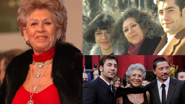 Pilar Bardem en montaje de JALEOS junto a sus hijos.