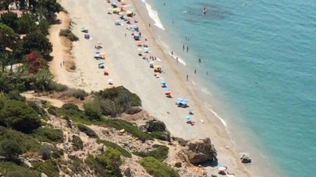 Vista de una de las calas de Maro, en Nerja.
