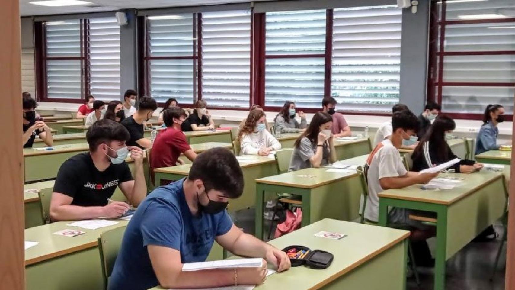 Un aula de bachillerato de la Comunidad Valenciana.