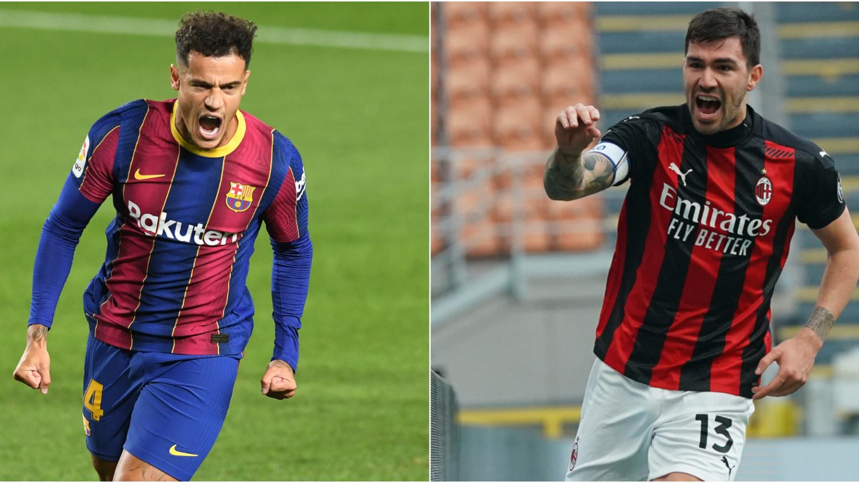Philippe Coutinho y Alessio Romagnoli