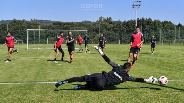 Entrenamiento del Deportivo.