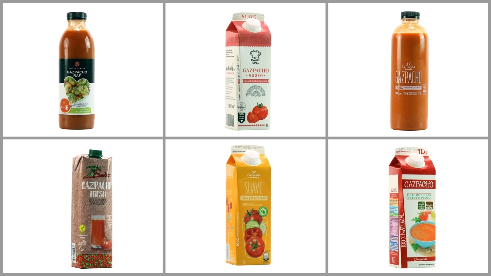 Gazpachos de los supermercados