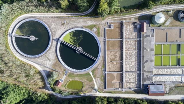 Planta de tratamiento de aguas residuales.