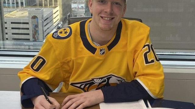 Luke Prokop, jugador de los Nashville Predators. Foto: Instagram (@lukeprokop_)