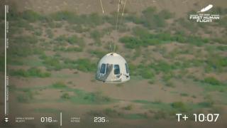 Aterrizaje de la nave New Shepard