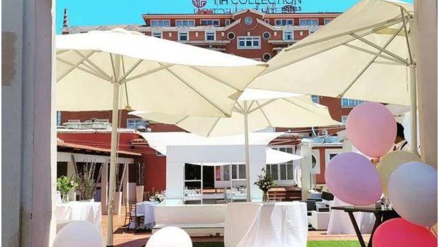 La terraza del Hotel Finisterre en un evento.