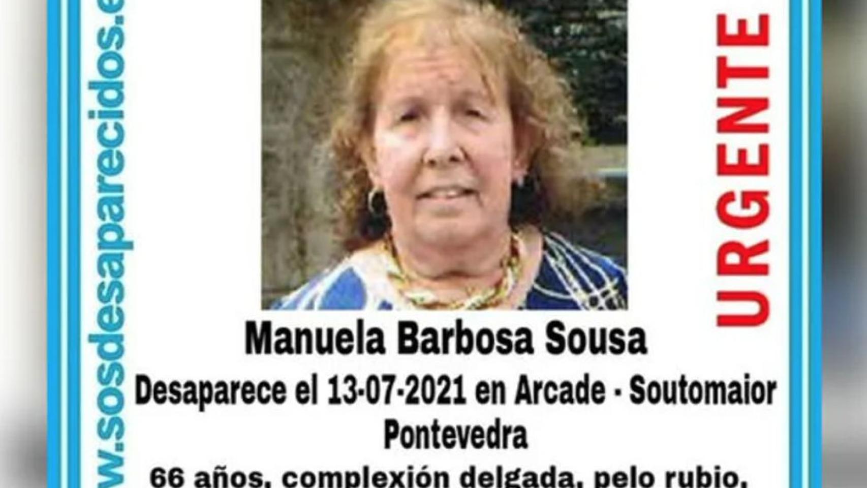 Imagen de Manuela Barbosa, desaparecida en Arcade