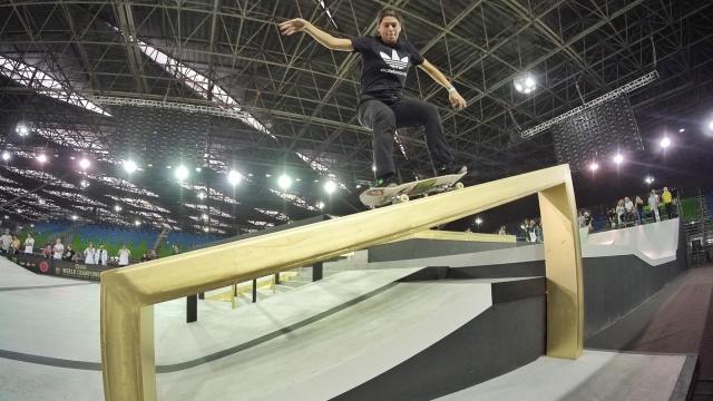 Andrea Benítez, durante una prueba