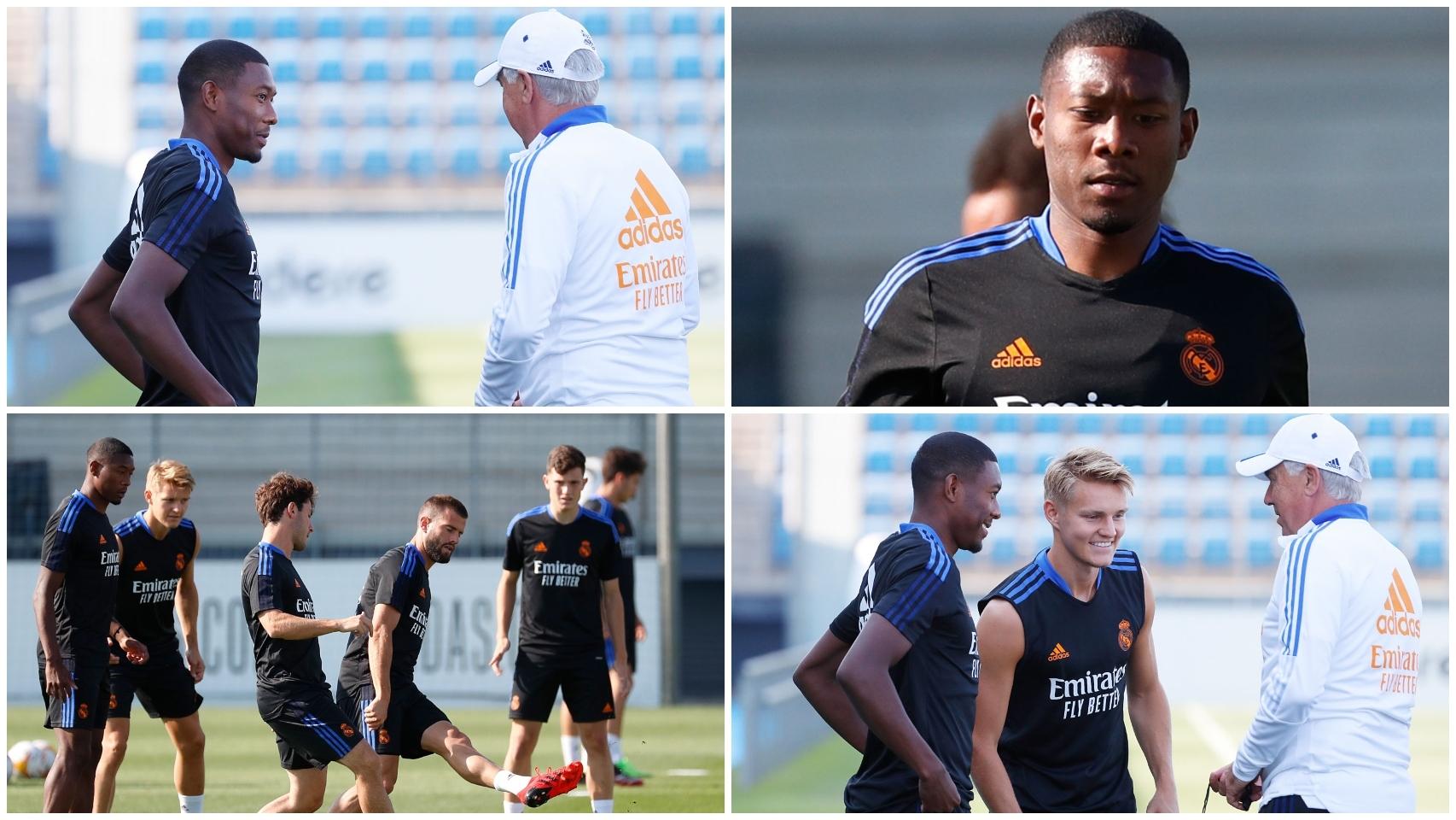Primer entrenamiento de Alaba con el Real Madrid