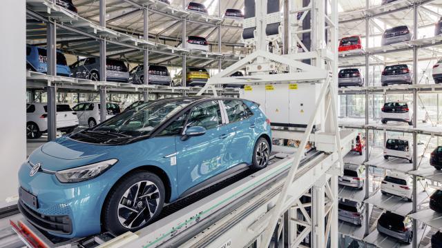 Imagen de la fábrica de cristal de Volkswagen.