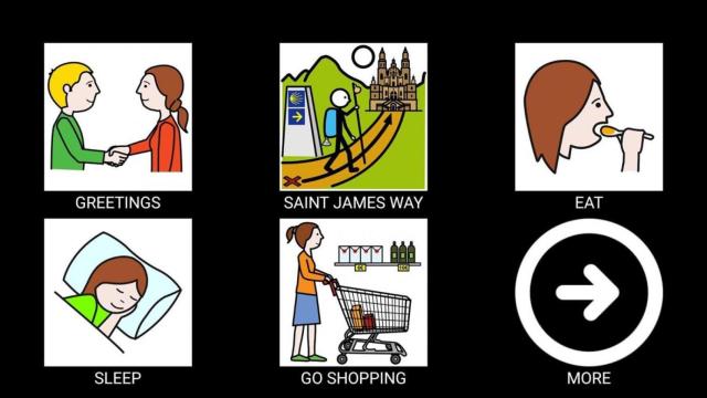 Algunos de los pictogramas disponibles la app