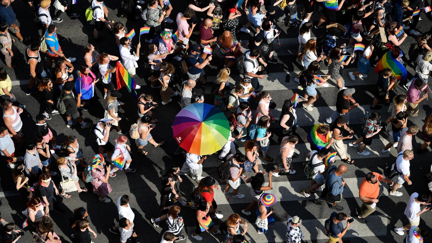 Un momento del Budapest Pride.