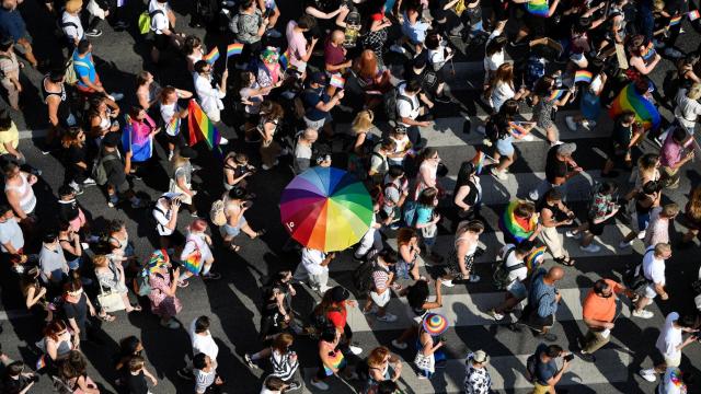 Un momento del Budapest Pride.