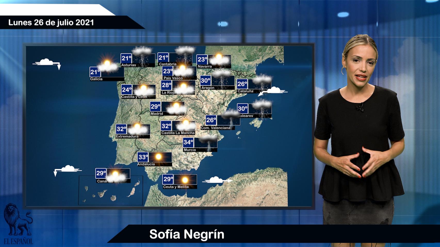 El tiempo de este lunes 26 de julio: la semana comienza con tormentas