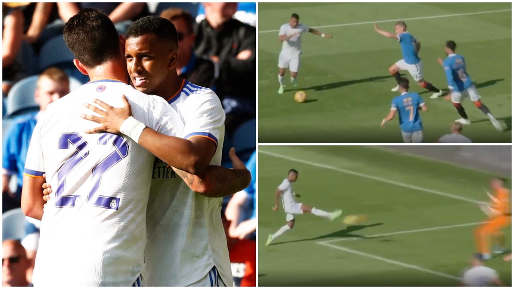 El golazo de Rodrygo contra el Rangers