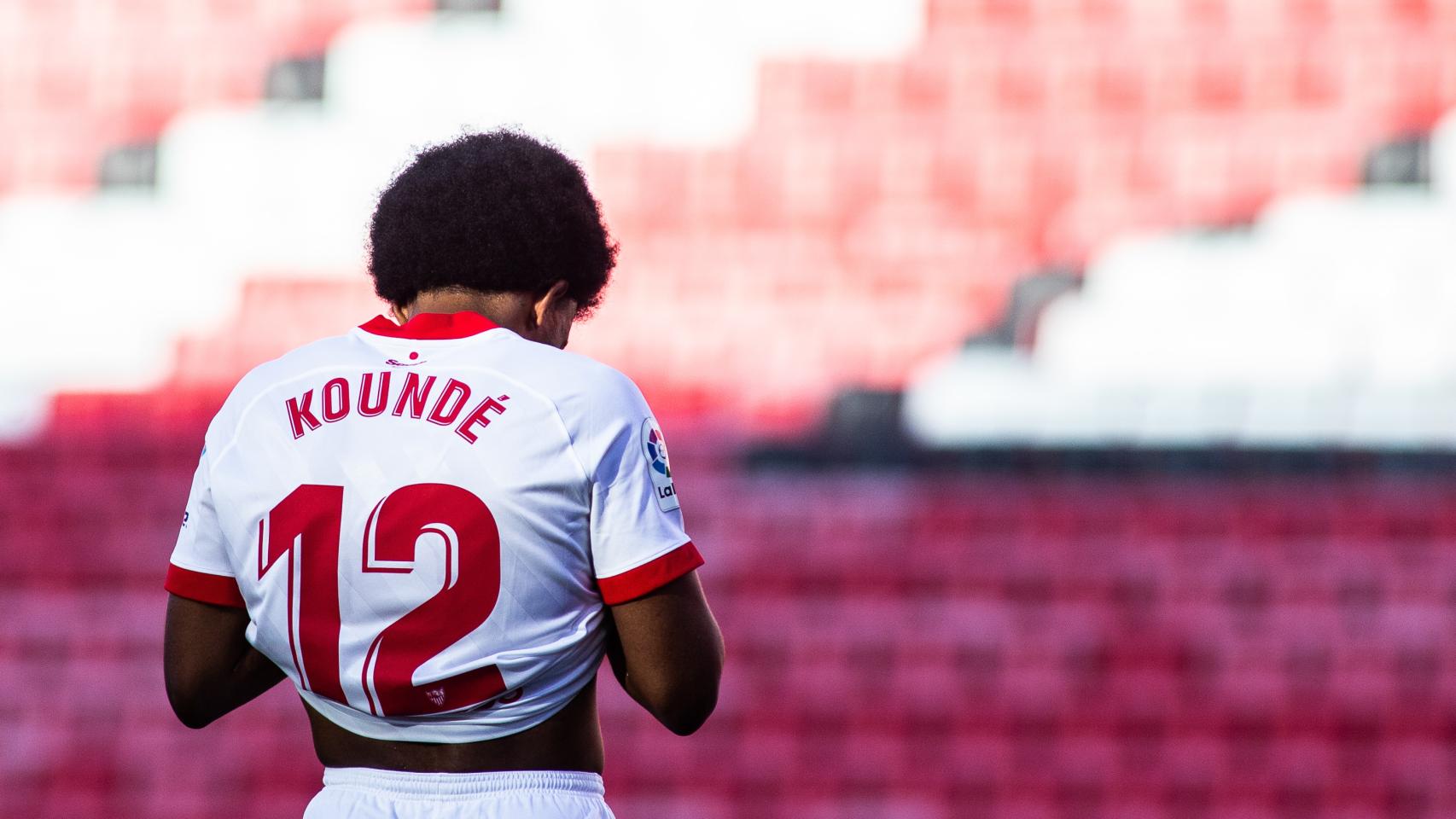 Jules Kounde, durante un partido con el Sevilla CF