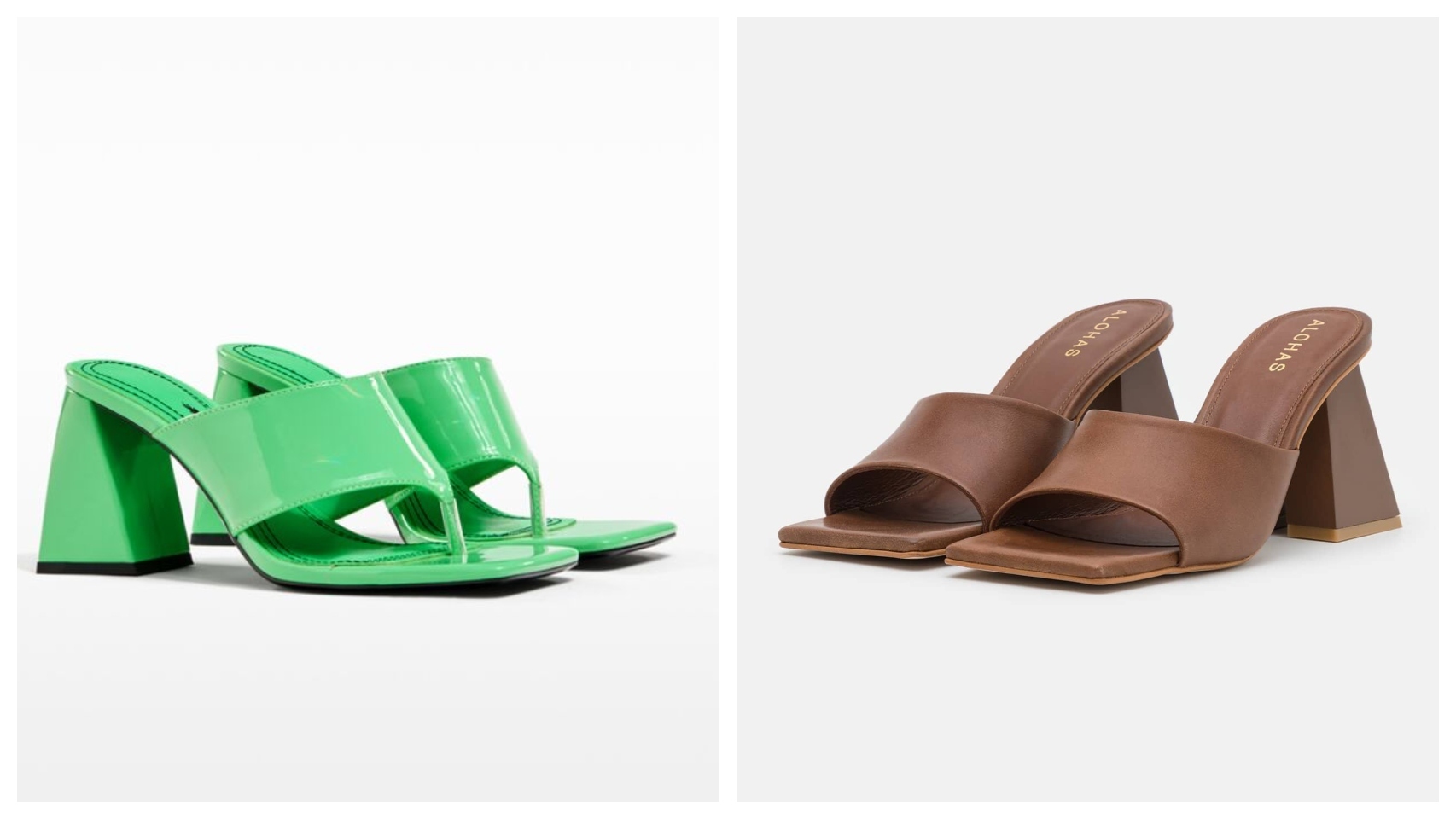 Modelo de Bershka y de Alohas inspirado en otro de The Attico