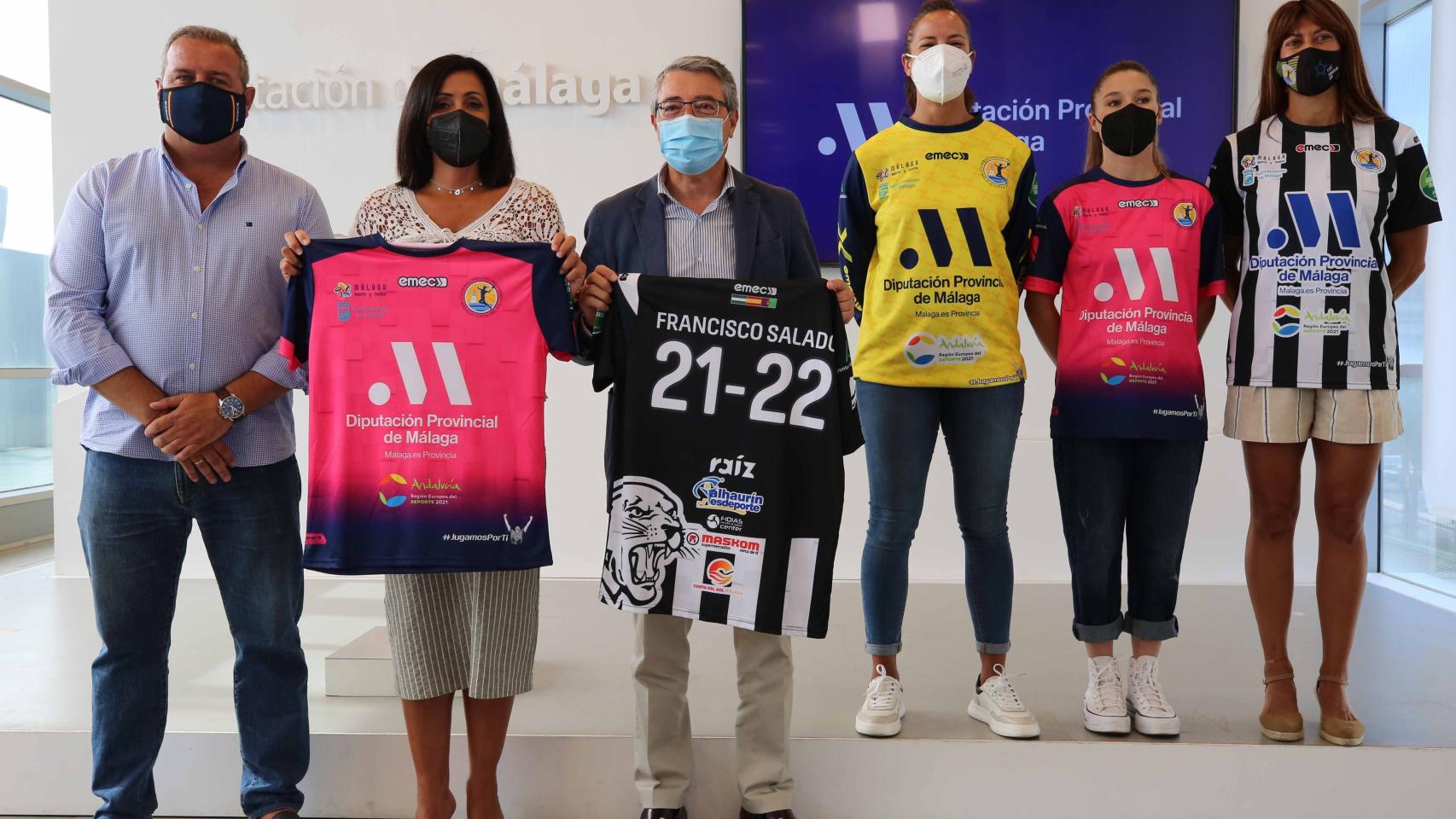 Presentación de las nuevas camisetas de las Panteras de Málaga.