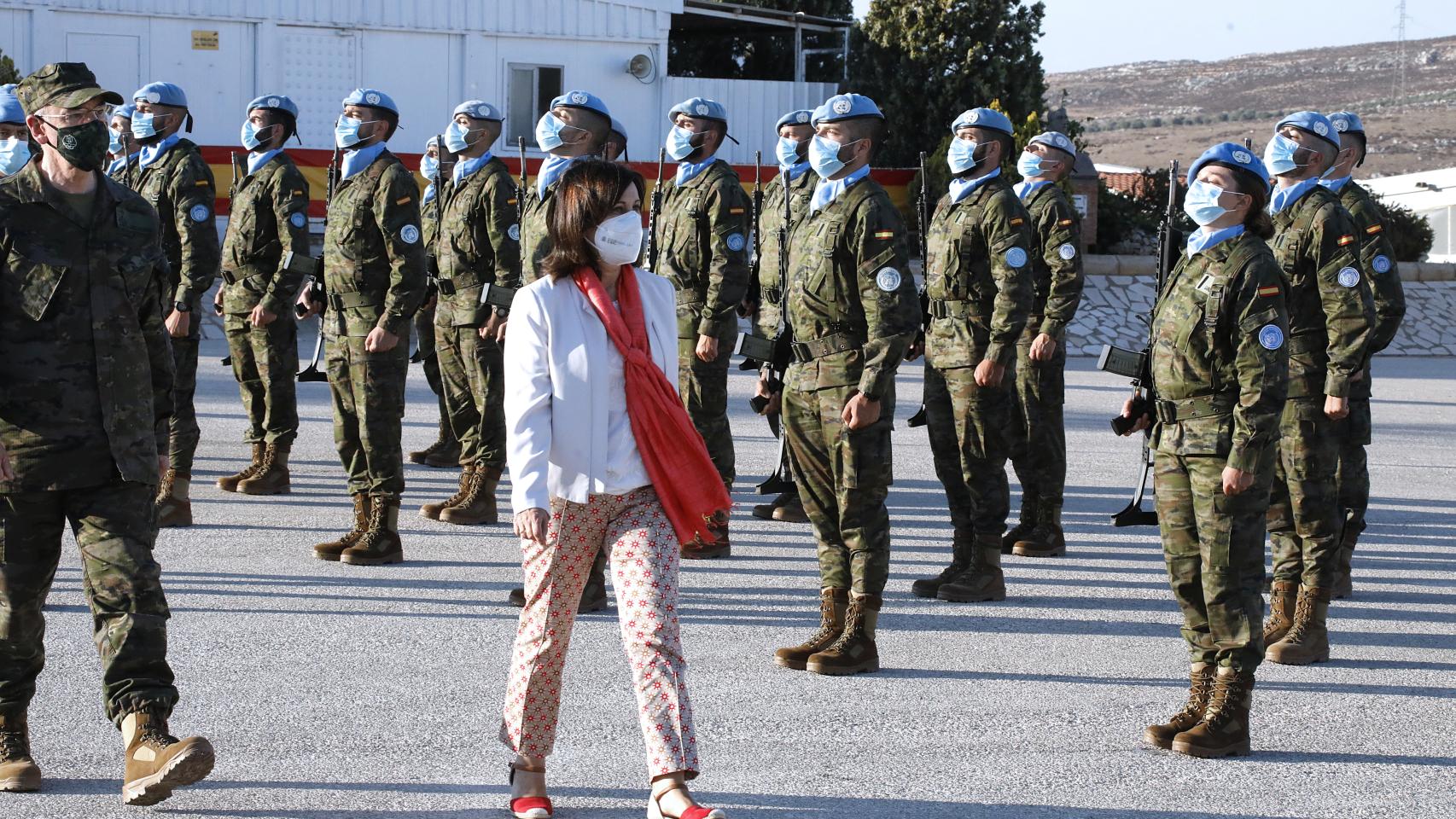 La ministra de Defensa, Margarita Robles, en el Líbano.