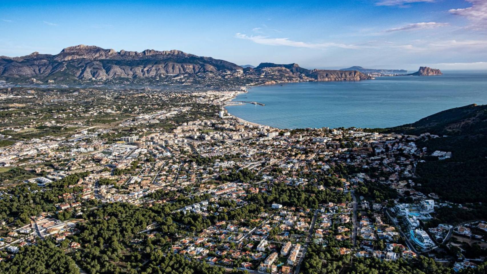 Imagen aérea de L'Alfàs del Pi.
