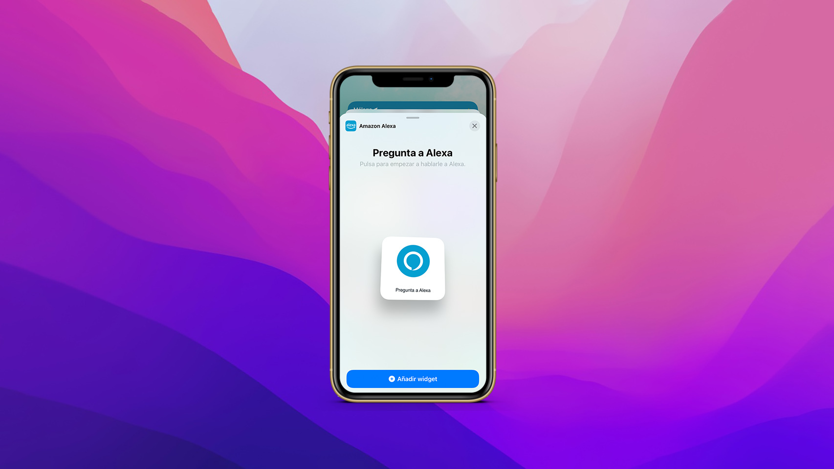Widget de Alexa en iOS