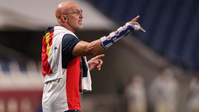 Luis de la Fuente, durante el Japón - España de los Juegos Olímpicos