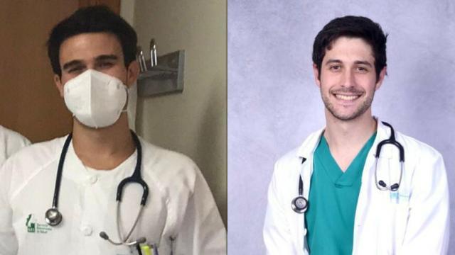 Nicolás (izquierda), y Manuel, dos médicos residentes.