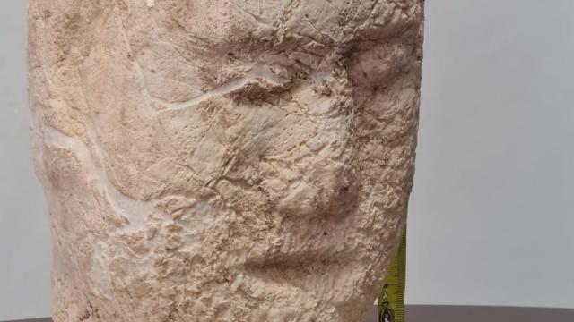 La escultura de la cabeza turdetana.