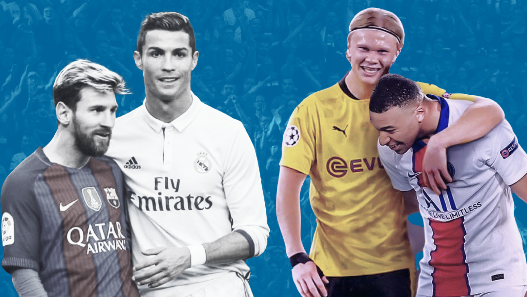 Messi, Cristiano Ronaldo, Haaland y Mbappé
