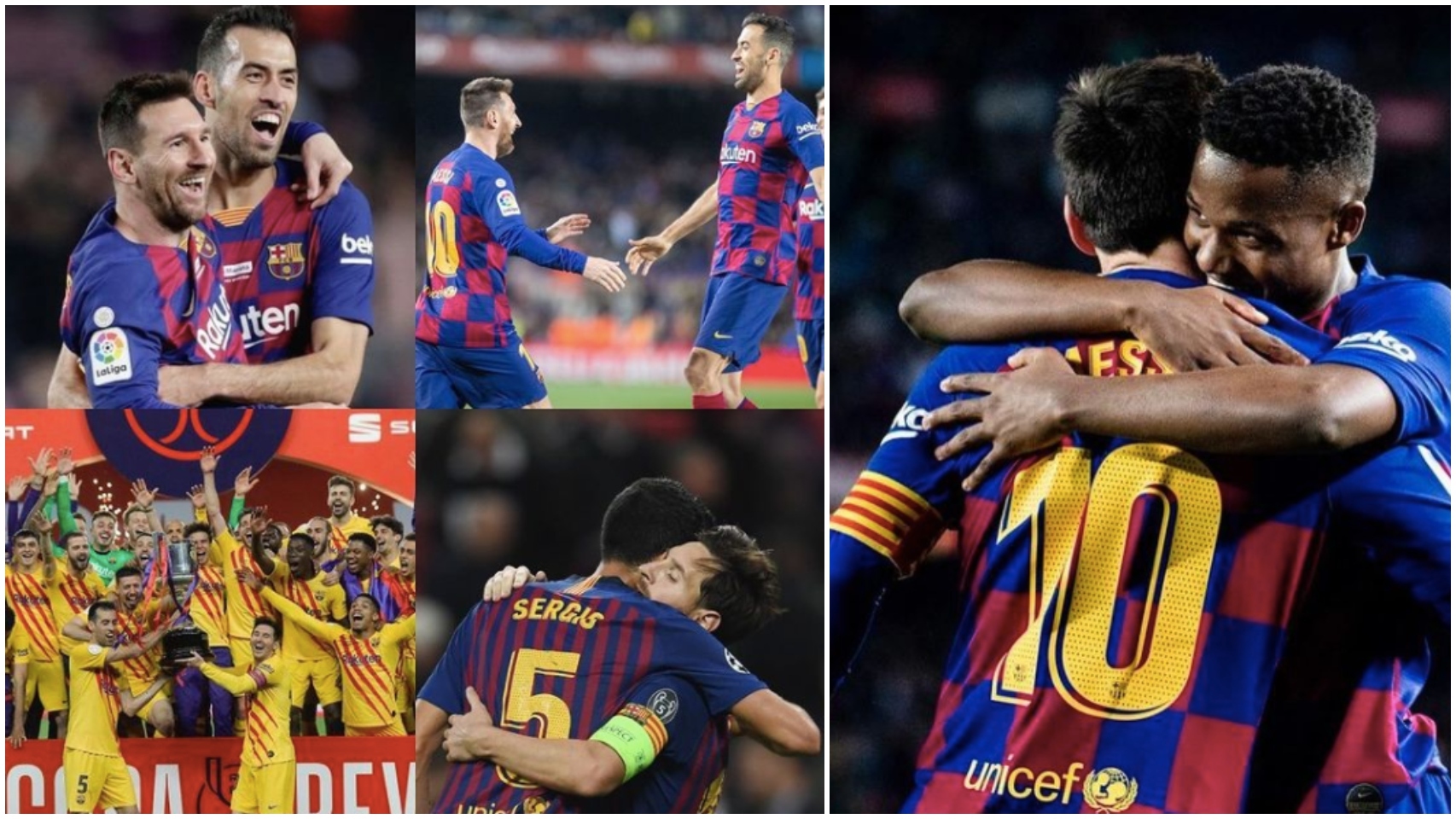 La despedida del vestuario del Barça a Messi