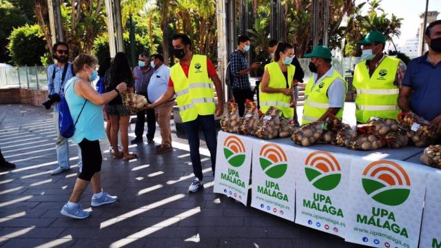 Una imagen de esta mañana en la plaza de la Marina.